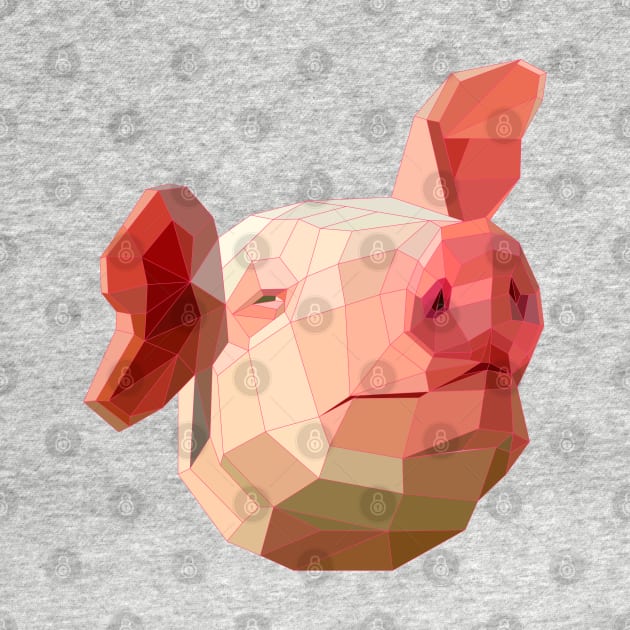 Polygon Pig by Sticker Steve